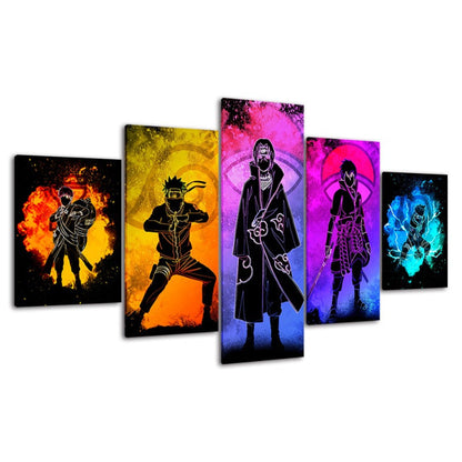 Naruto Anime 5 Piece Canvas Wall Art Decor