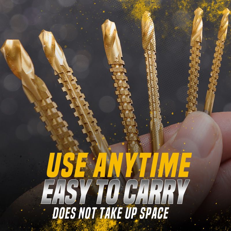 Premium Titanium Drill Bits Set (6 Pieces)