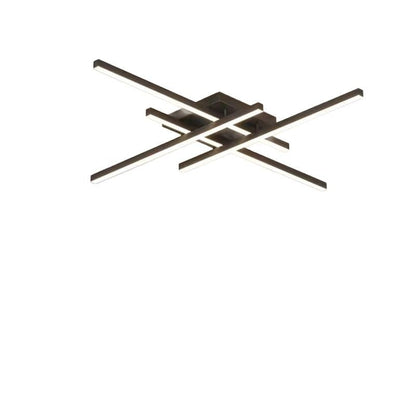 Sleek 4-Light LED Ceiling Fixture (Adjustable, White/Black)