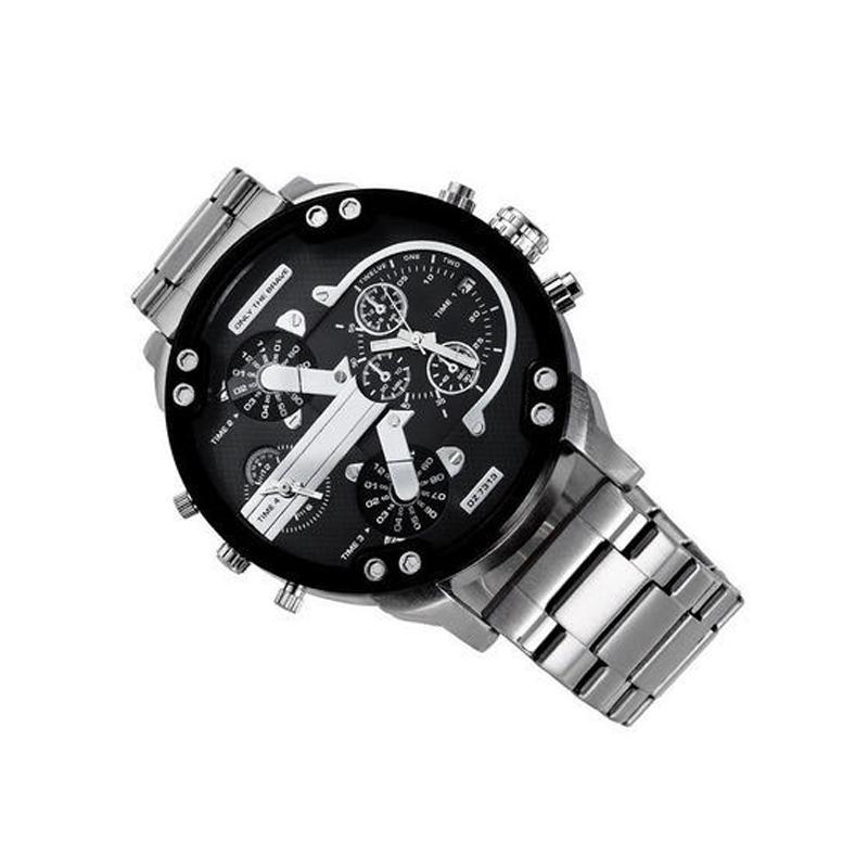 Modern Stainless Steel Quartz Chrono Watch