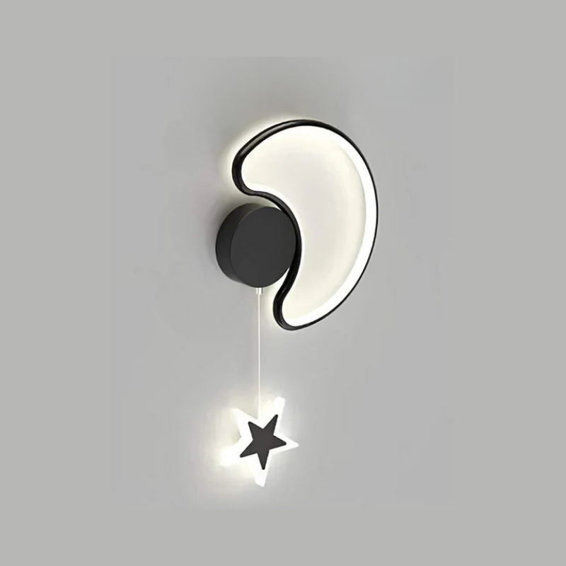 Cosy Night Wall Lamp with Stars and Moon