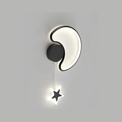Cosy Night Wall Lamp with Stars and Moon
