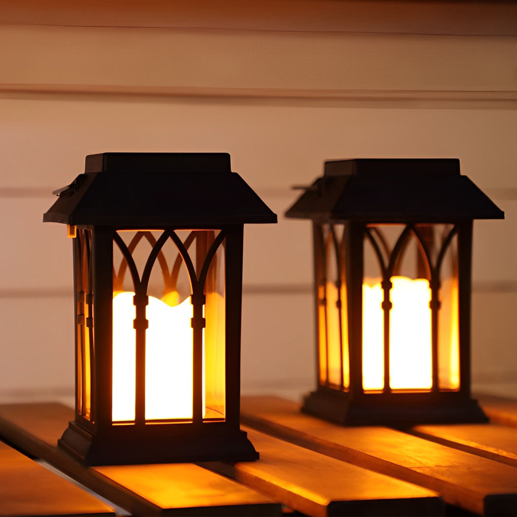 Compact Solar Powered Black LED Outdoor Camp Light