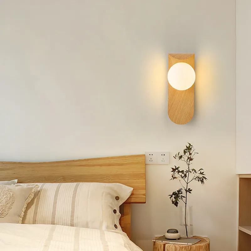 Brown Wooden Wall Light – Contemporary Style