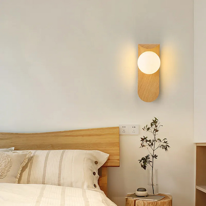 Brown Wooden Wall Light – Contemporary Style