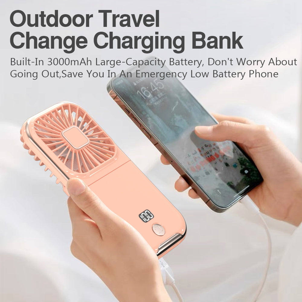 Compact Rechargeable Phone Cooling Fan Stand