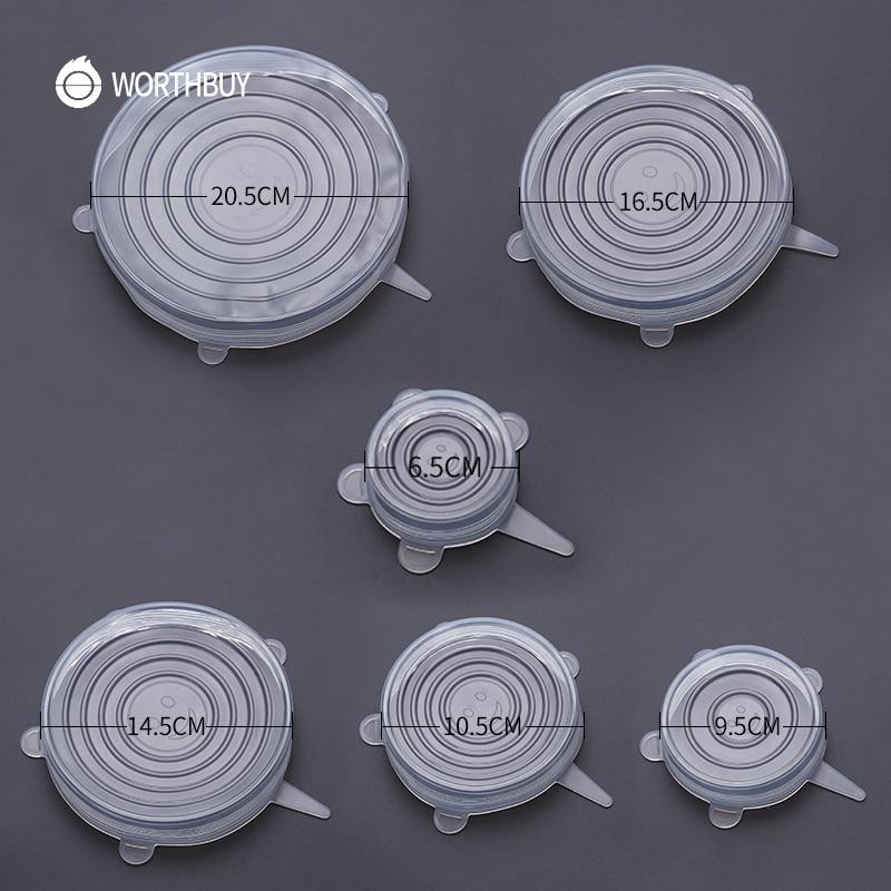 Reusable Silicone Food Covers Set