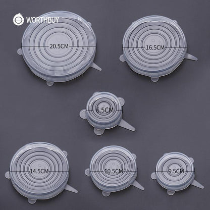 Reusable Silicone Food Covers Set