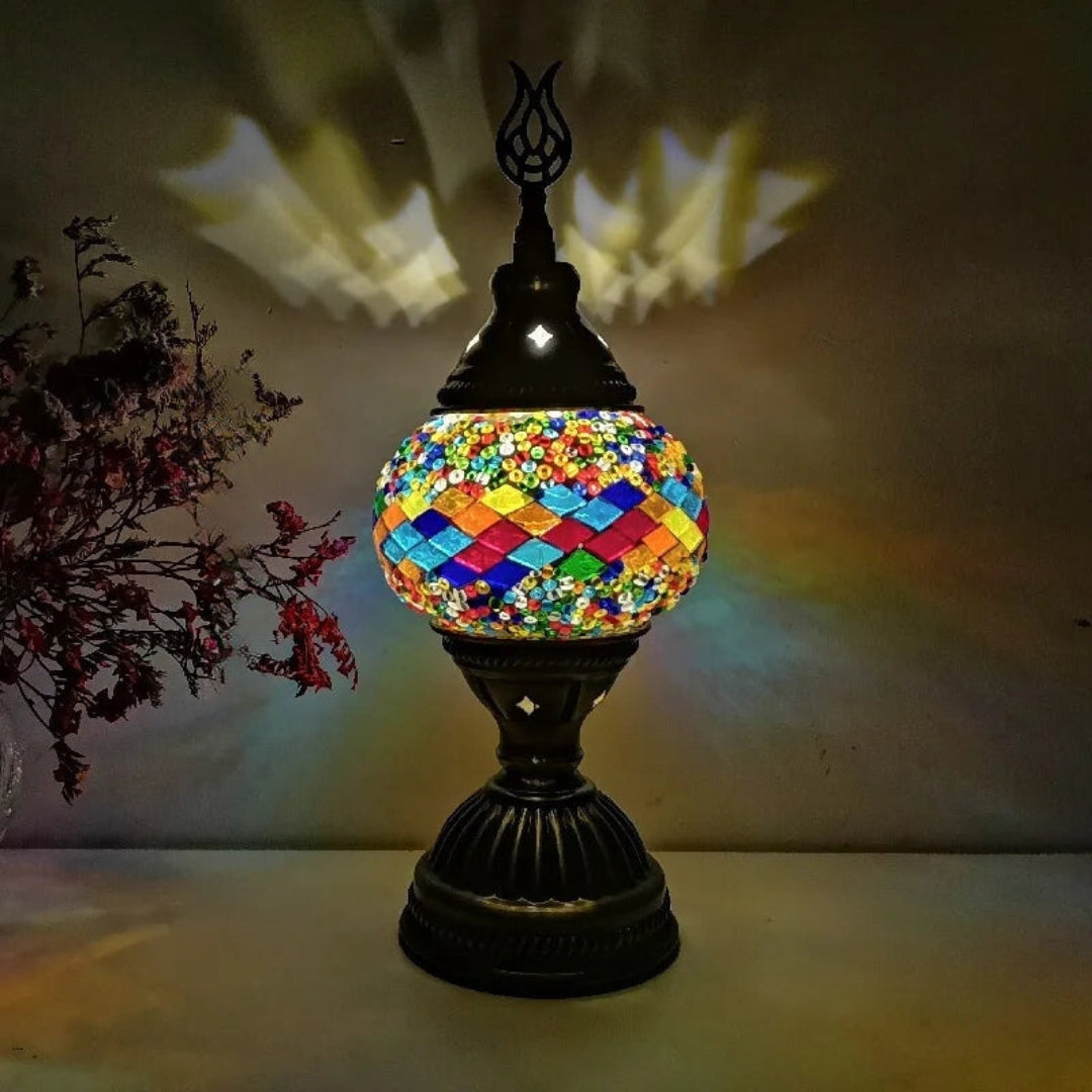 Vibrant Multi-Colored Glass Table Lamp