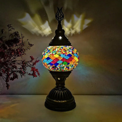 Vibrant Multi-Colored Glass Table Lamp