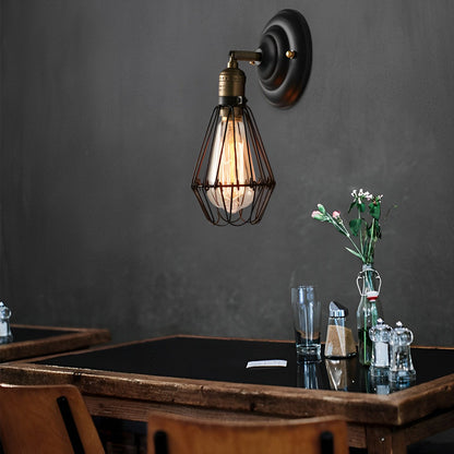 Rustic Metal Adjustable Wall Light Fixture - Cofik