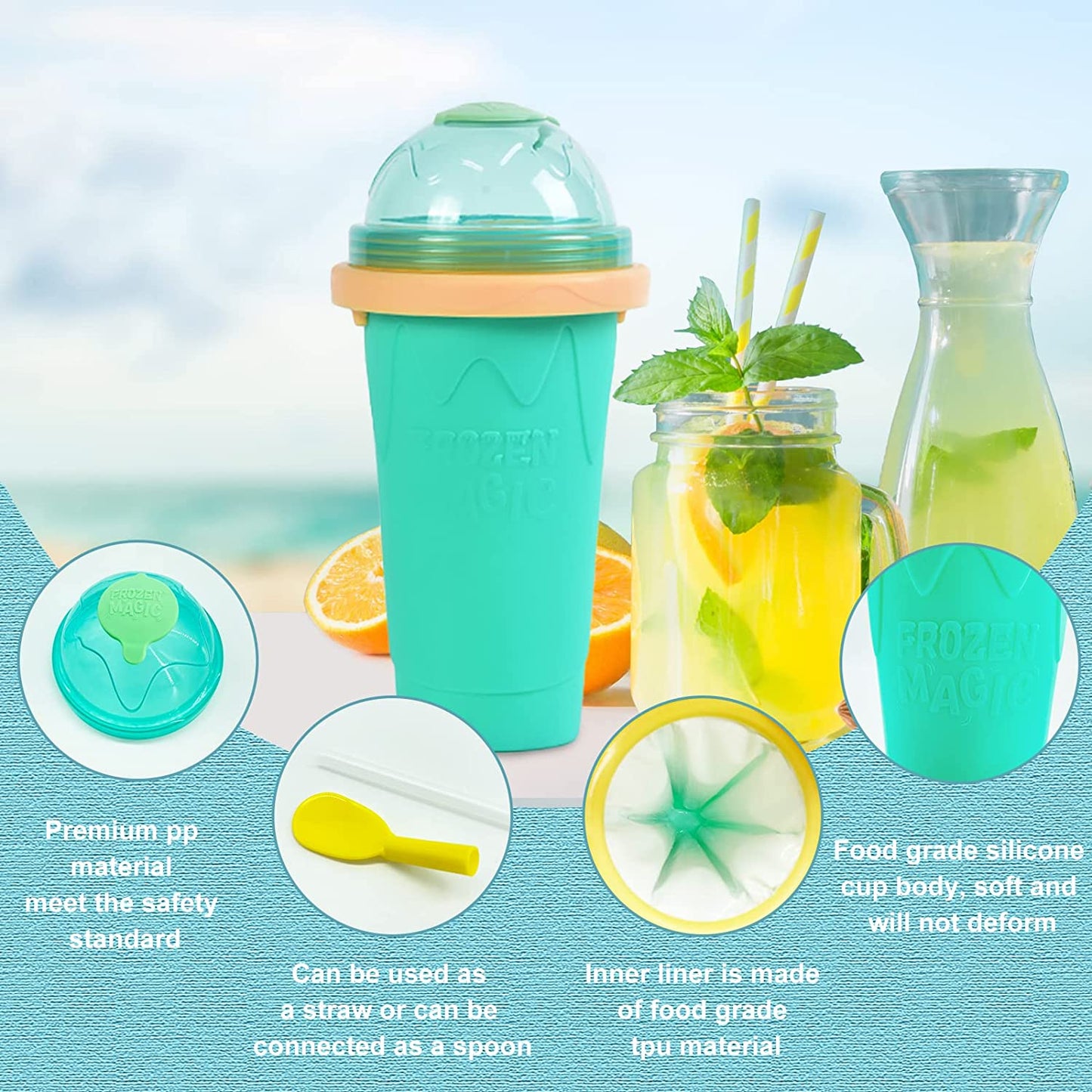 Colorful Fun Ice Slush Cup
