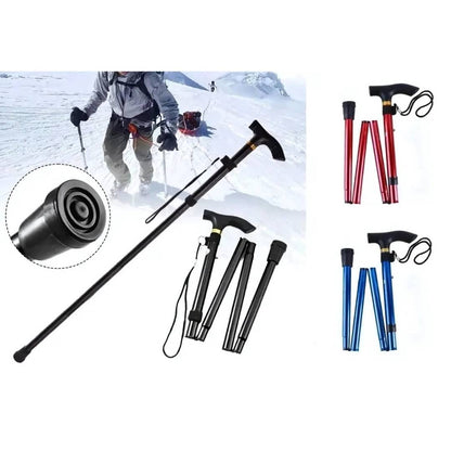 Compact Folding Walking Cane with Ergonomic Grip