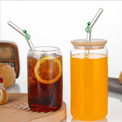 Colorful Reusable Drinking Straws with Cleaner Brush Set