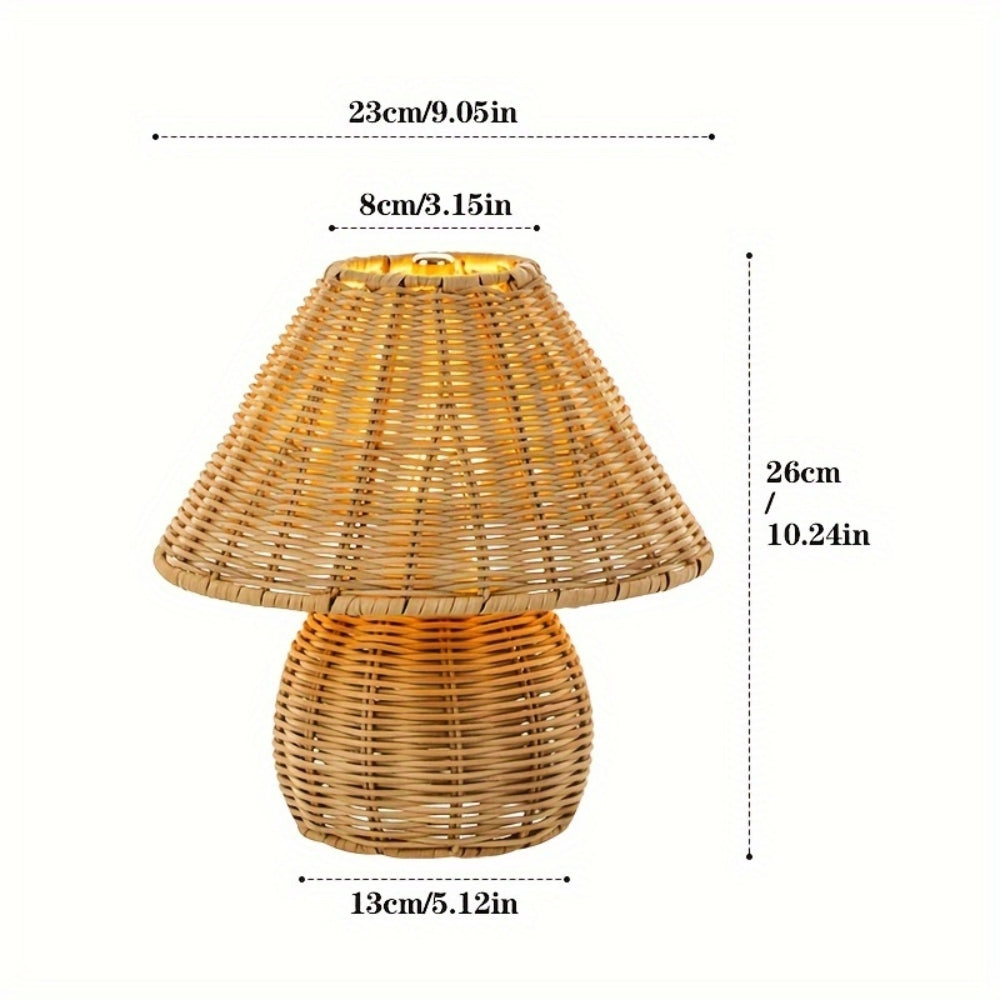 Natural Woven Rattan Table Light