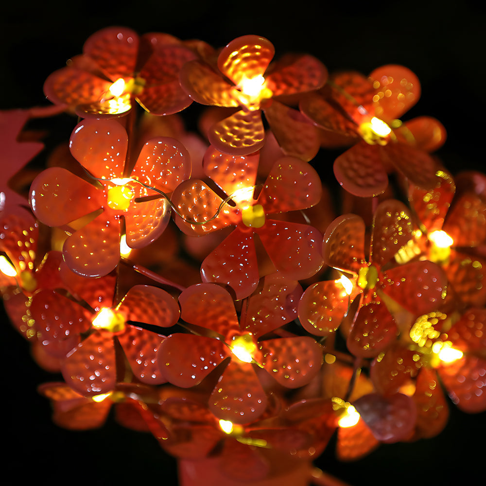 Colorful Pink Outdoor Solar LED Garden Lights - 2 Pack