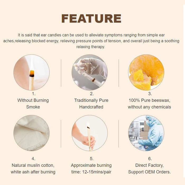 Natural Wax Ear Therapy Candles