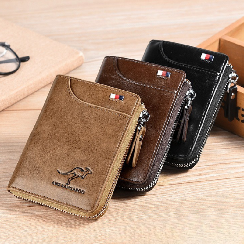 Secure Men's Leather RFID Blocking Wallet