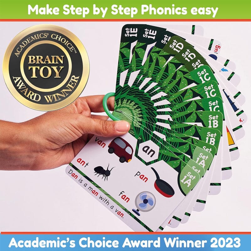 Easy Phonics Flashcards for Kids Reading Practice