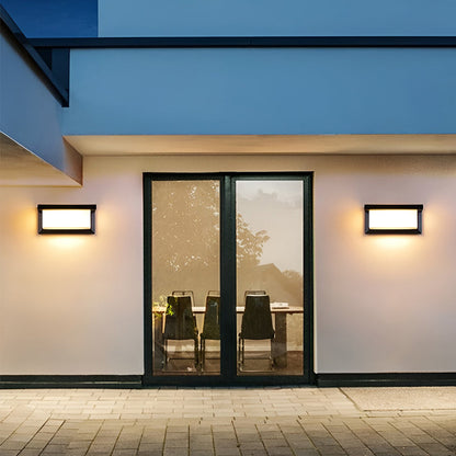 Outdoor Solar Powered Black Wall Sconce Light