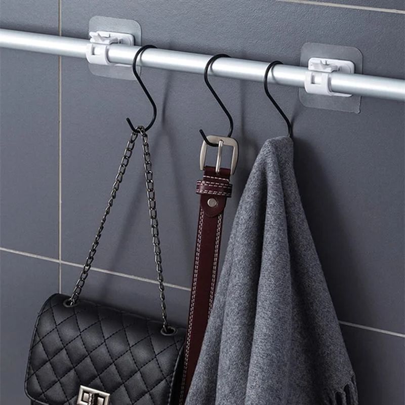 Easy Fit Adjustable Curtain Rod Adhesive Hooks