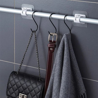 Easy Fit Adjustable Curtain Rod Adhesive Hooks