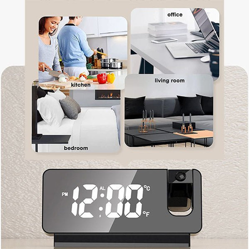 Wireless Digital LED Projection Alarm Clock