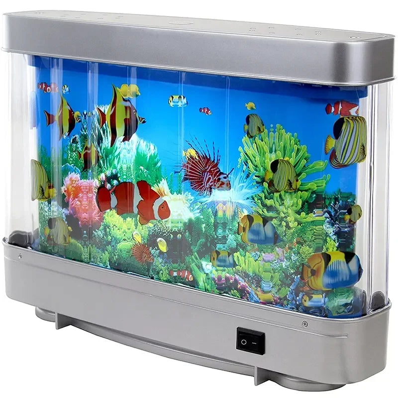 Colorful LED Aquarium Desk Fish Tank with Nightlight