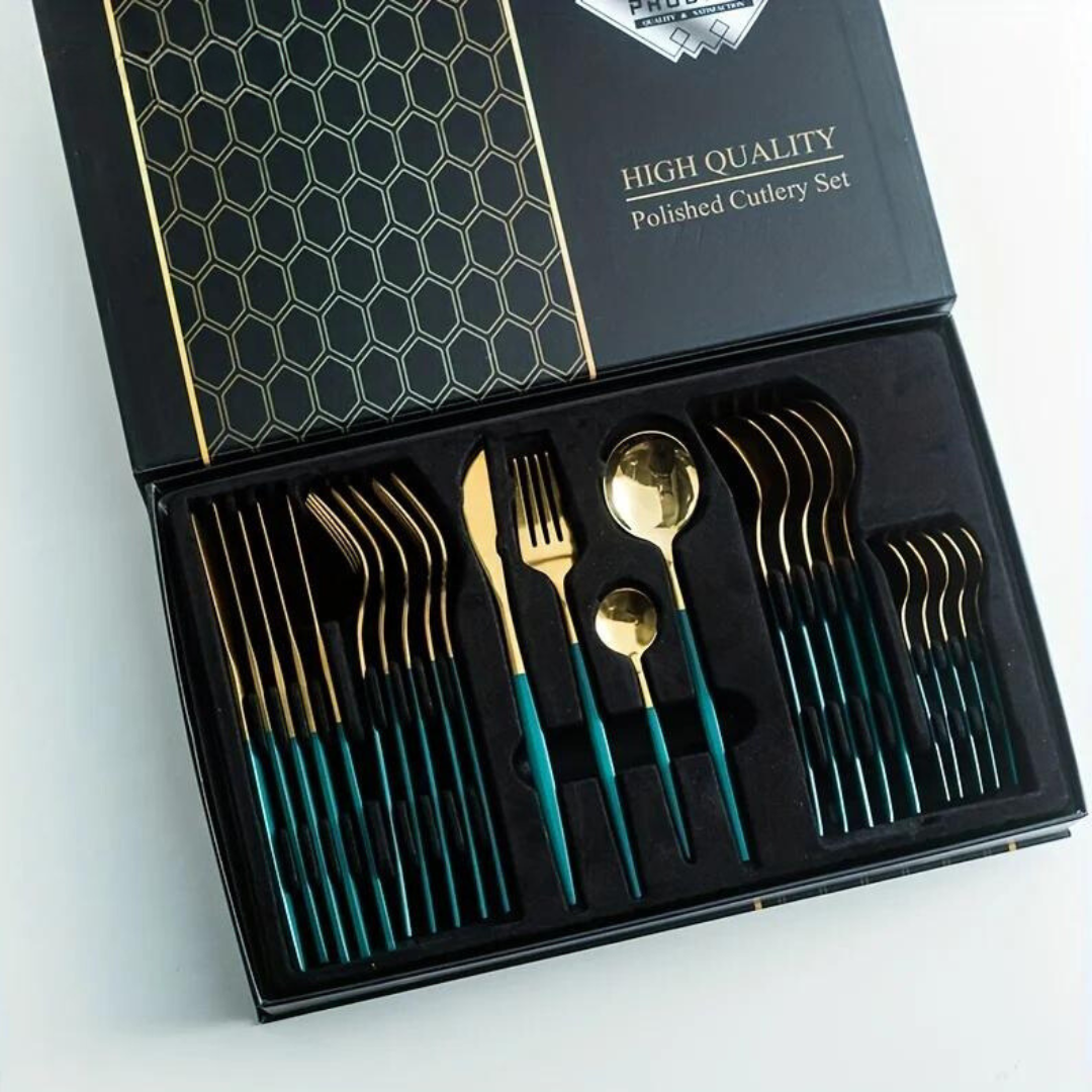 Premium Silverware Set 24-Piece Fine Dining Essentials