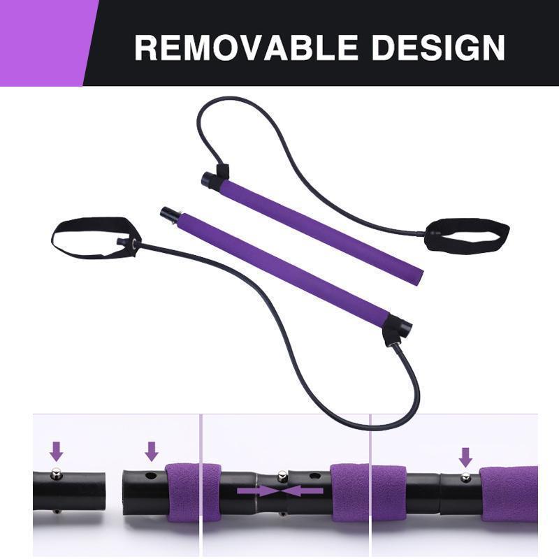 Compact Home Pilates Exercise Bar Set