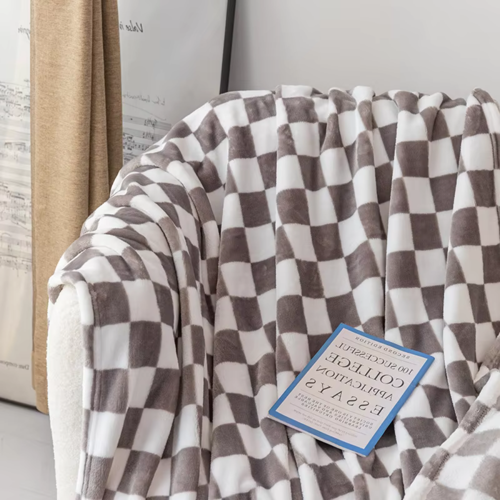 Cozy Plaid Throw Blanket for Home Decor