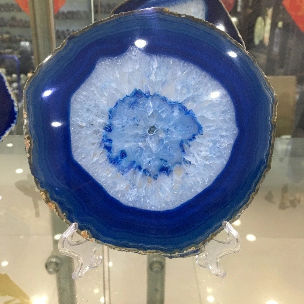 Blue Crystal Decorative Disk