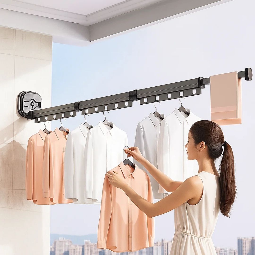 Compact Folding Wall Hanger Stainless Steel Rack