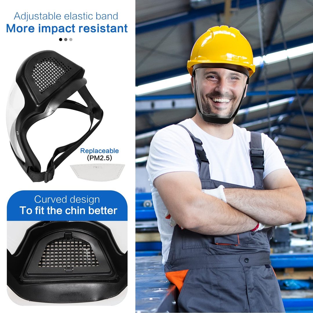 Clear Safety Full Face Protective Mask Shield