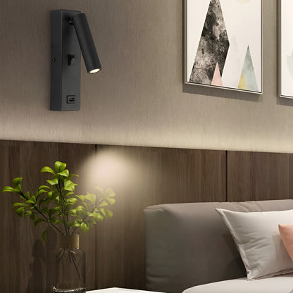 Premium Adjustable LED Wall Light with USB Charger