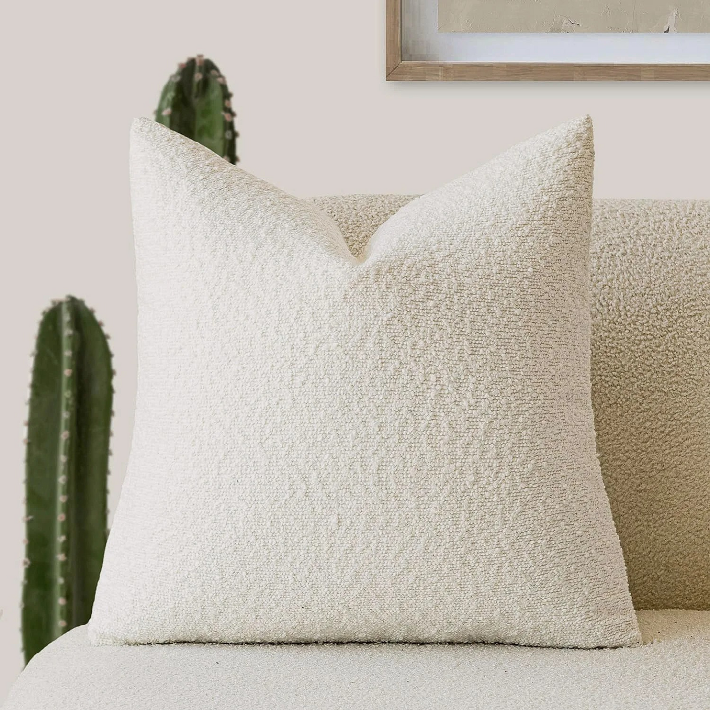 Soft Boucle Throw Pillow Cover 45x45cm Home Decor Cushion - Cofik