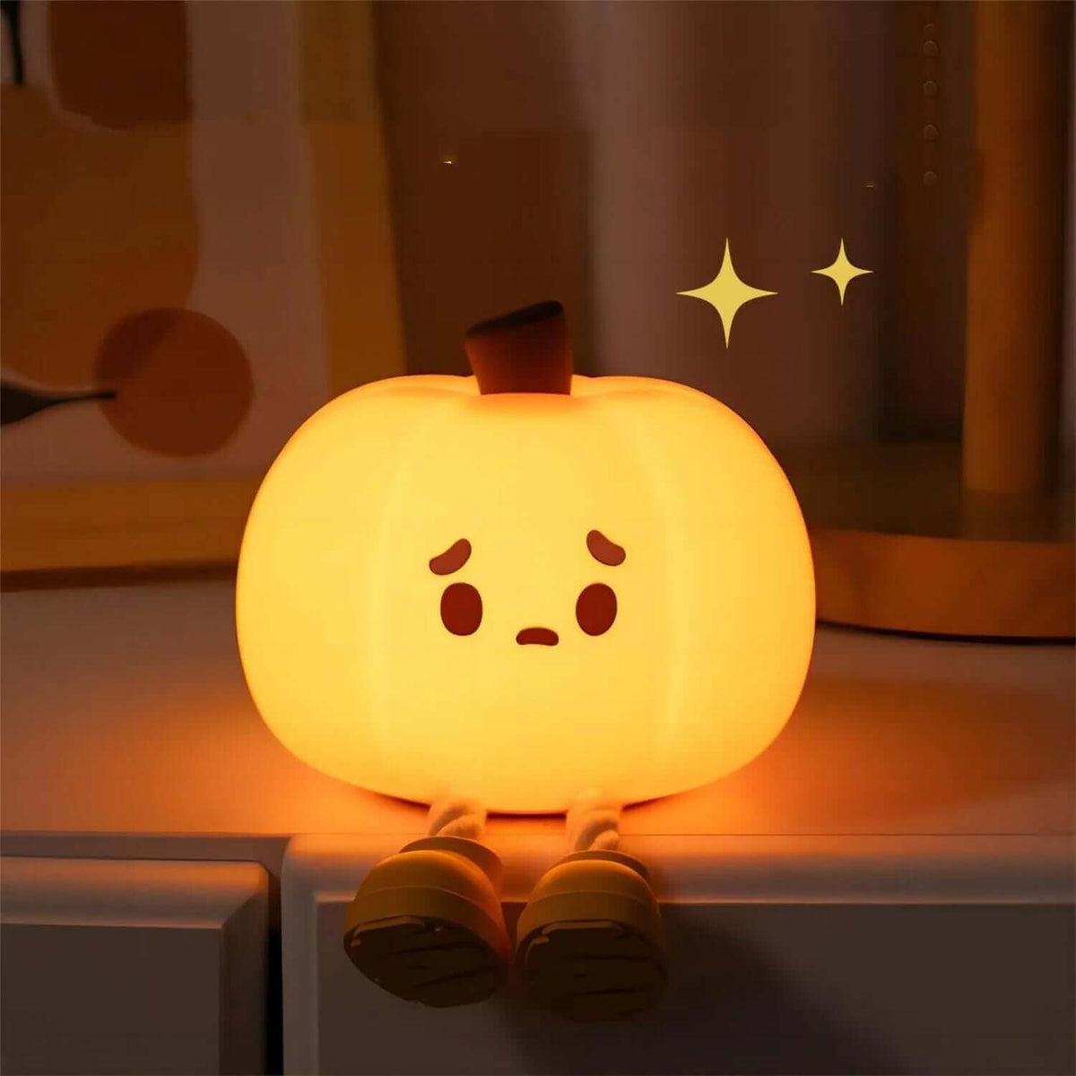 Soft Glow Halloween Pumpkin Table Lamp