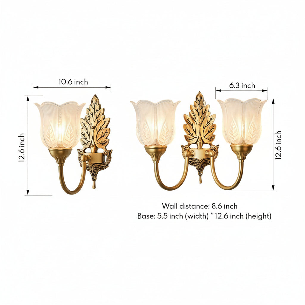 Classic Glass Wall Light with LED