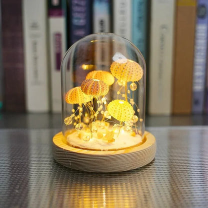Rustic Coastal Shell Table Lamp