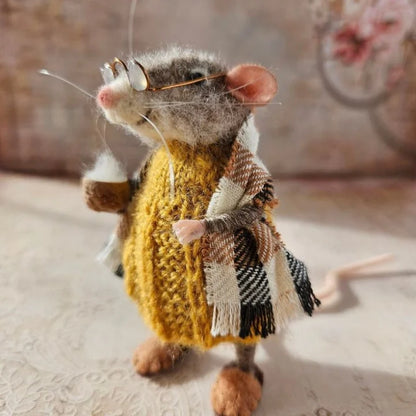 Unique Felt Mice Holiday Ornament