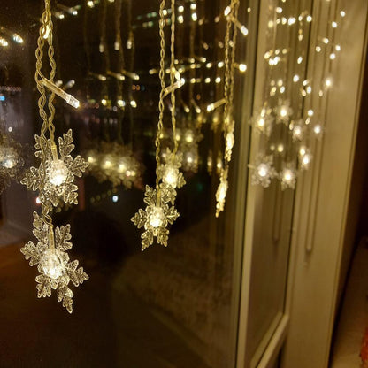 Outdoor String Snowflake Fairy Lights - Waterproof