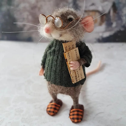 Unique Felt Mice Holiday Ornament - Cofik