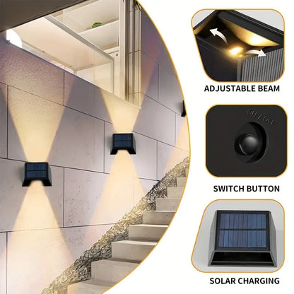Outdoor Solar Powered LED Wall Lights