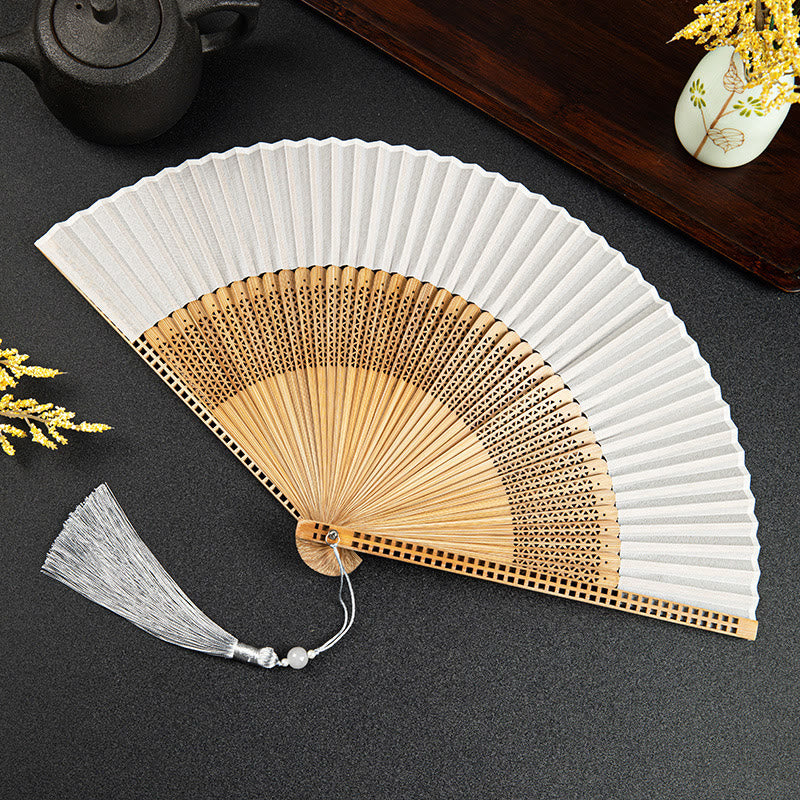 Natural Bamboo Silk Handheld Fan