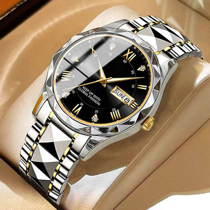 Waterproof Stainless Steel Quartz Men's Sports Watch