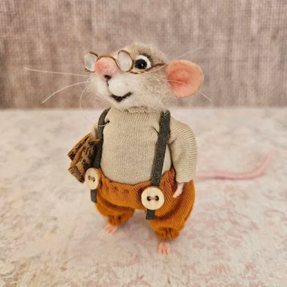 Unique Felt Mice Holiday Ornament