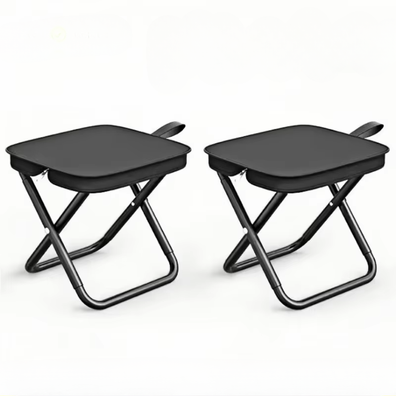 Compact Folding Camp Stool with Metal Frame