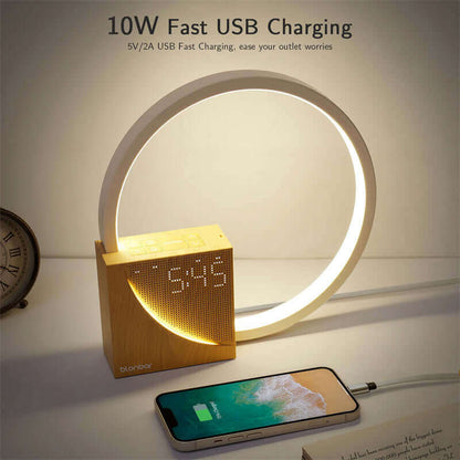 Soft Touch Table Lamp With Clock And Dimmable Light