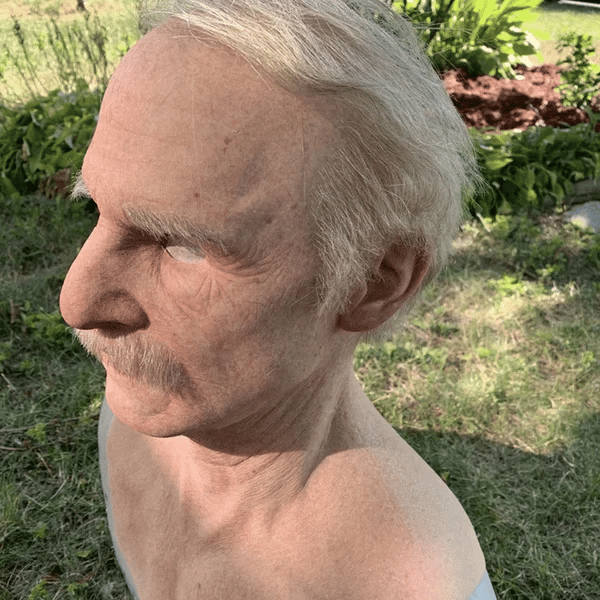 Spooky Old Man Halloween Mask Costume