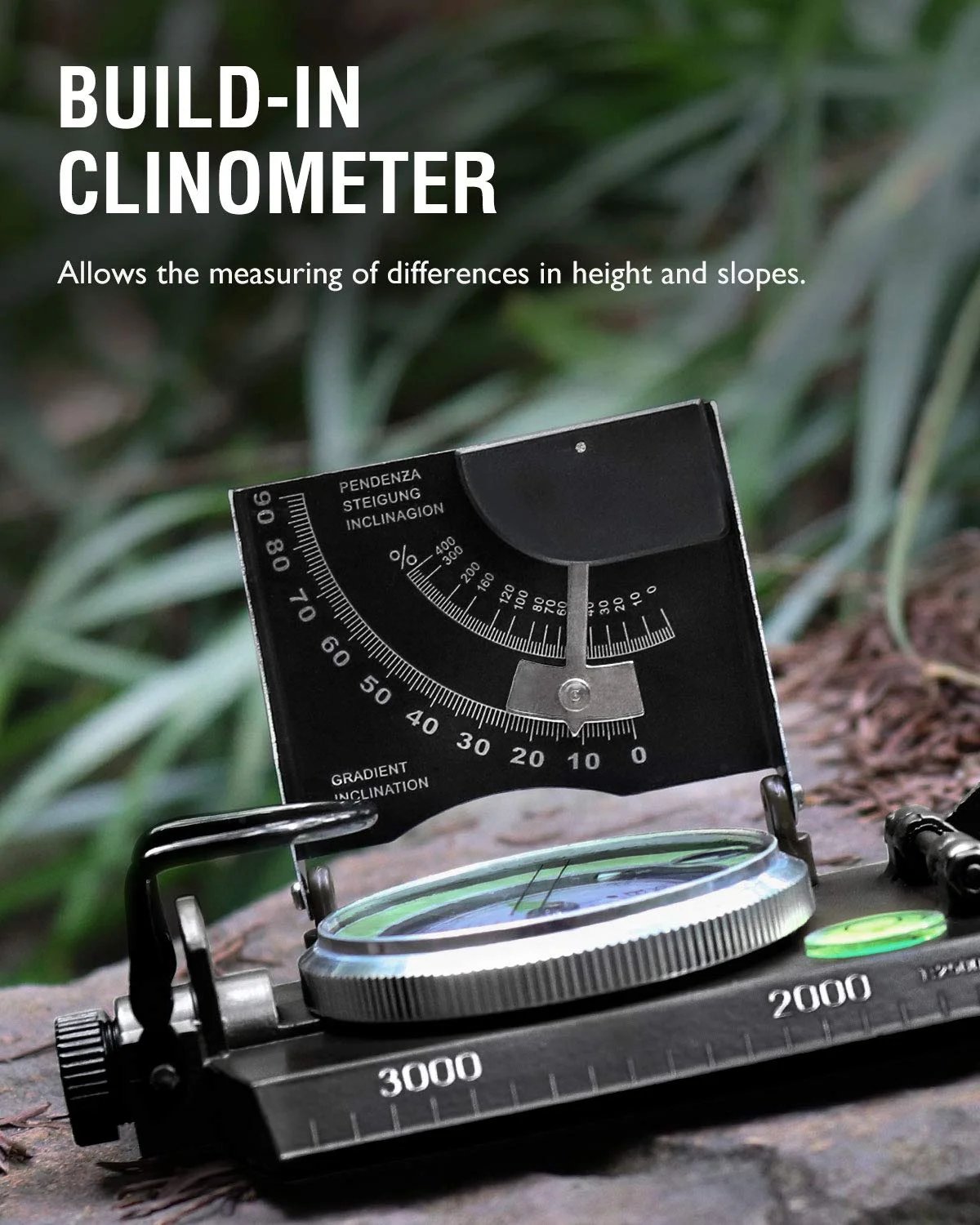 Tactical Compass Waterproof Aluminum Hiking Survival Tool